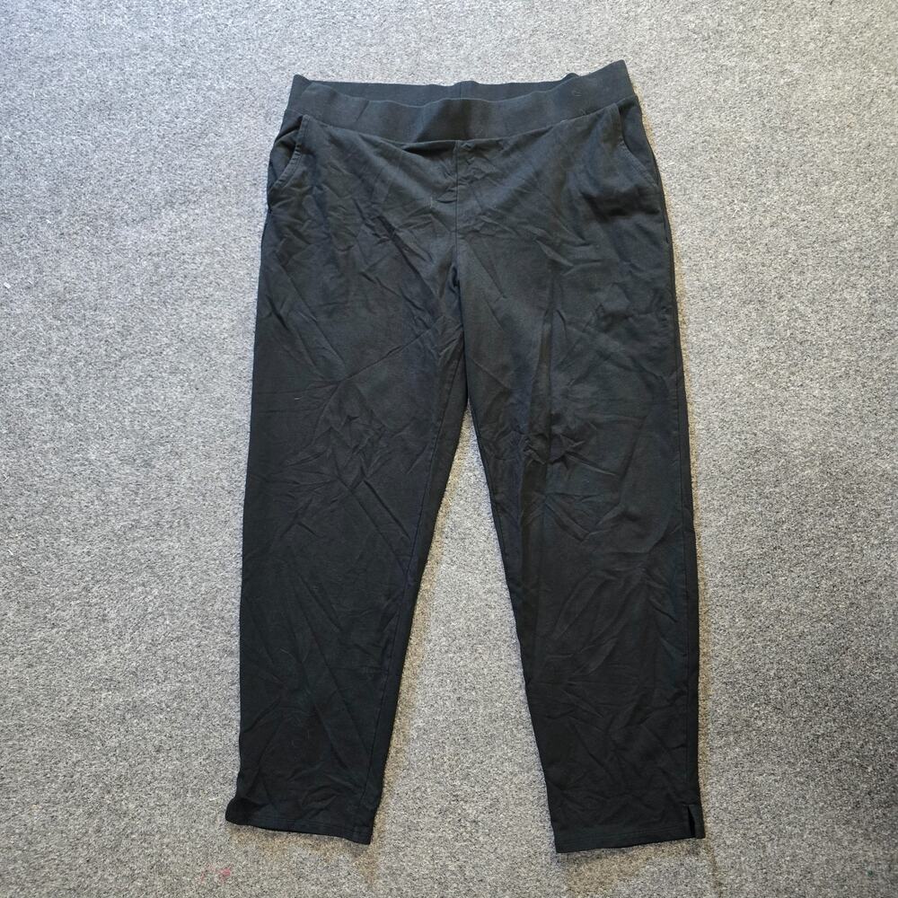 J Jill Pants Womens Size Large Black Tapered Leg Stretchy Pull On Lounge Casual